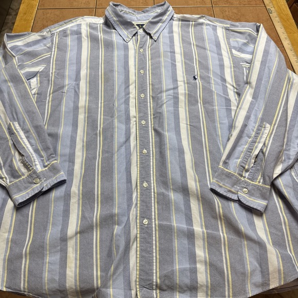 Ralph Lauren Other - Ralph Lauren Classic Fit Blue Stripe Cotton Oxford Pony Button Shirt Sz 3XB Big